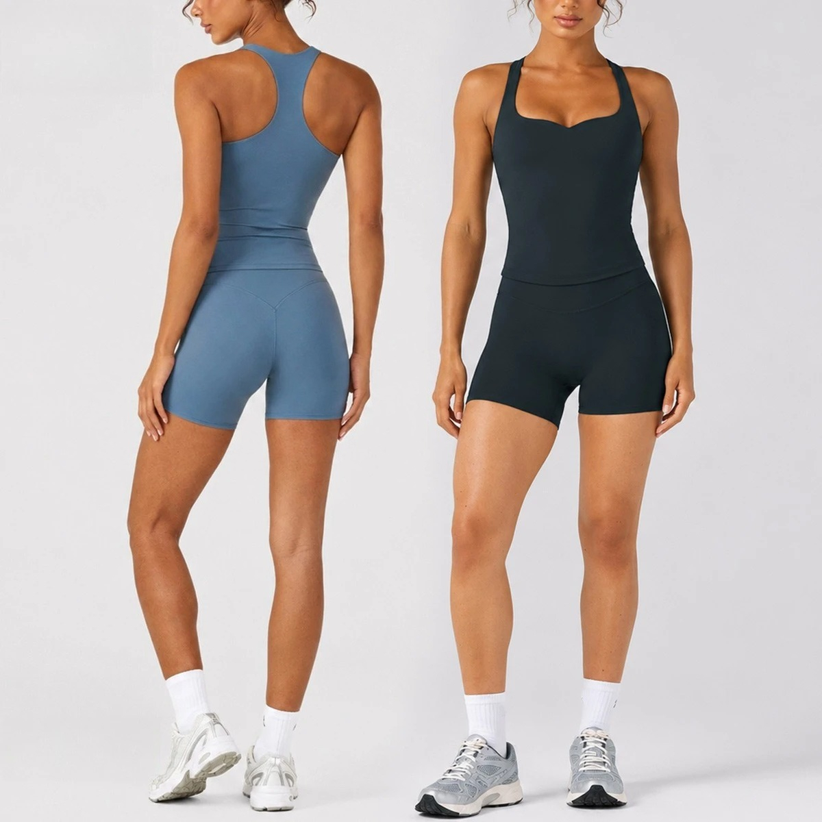 Pilates Yoga Gear - C-B Women 2Pcs Yoga Set Racerback