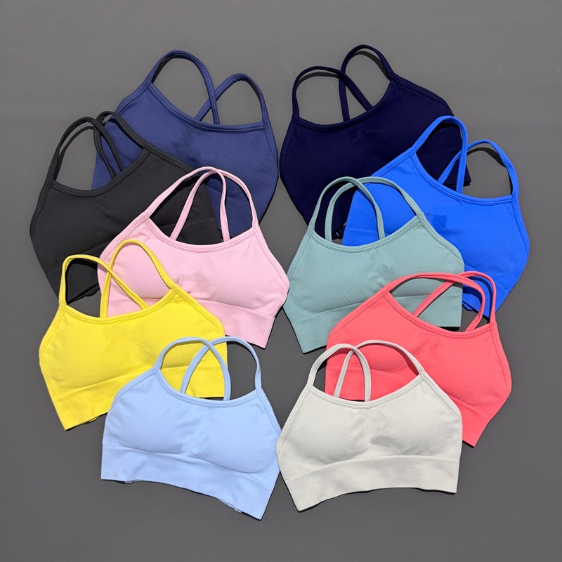 Yoga Strap Cotton - Histello Backless Sports Bra Women Seamless