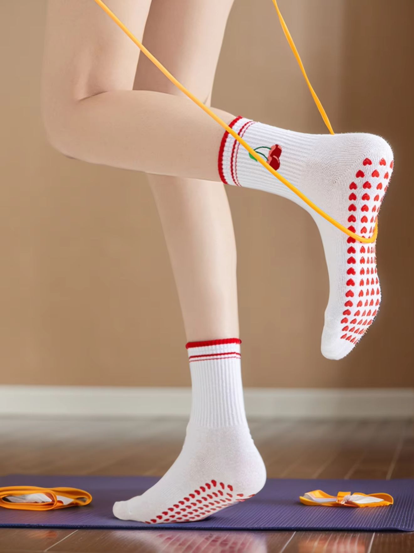 Yoga Strap Cotton - 1 Pairs Cross-Border Professional Yoga Socks,