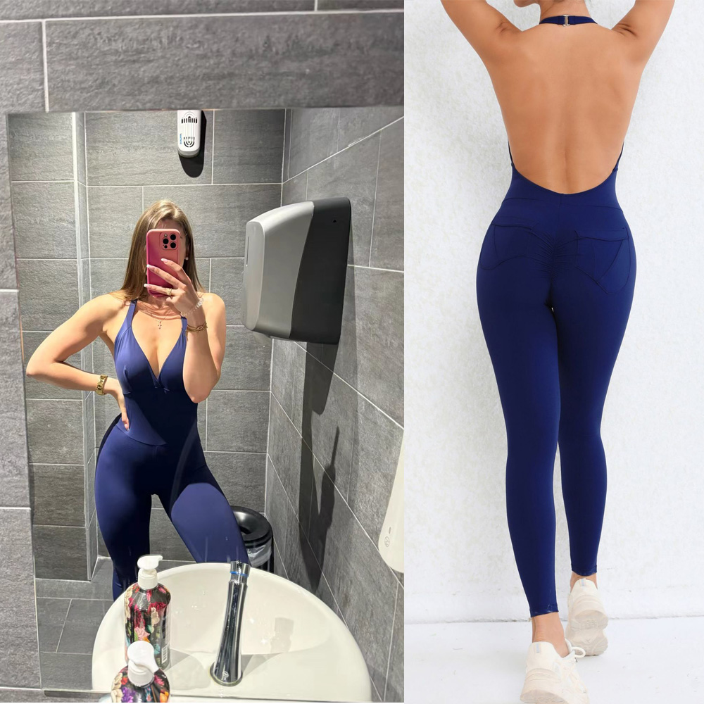 Pad Halter V Scrunch Romper Wo - đánh giá và giá Pilates Yoga Gear