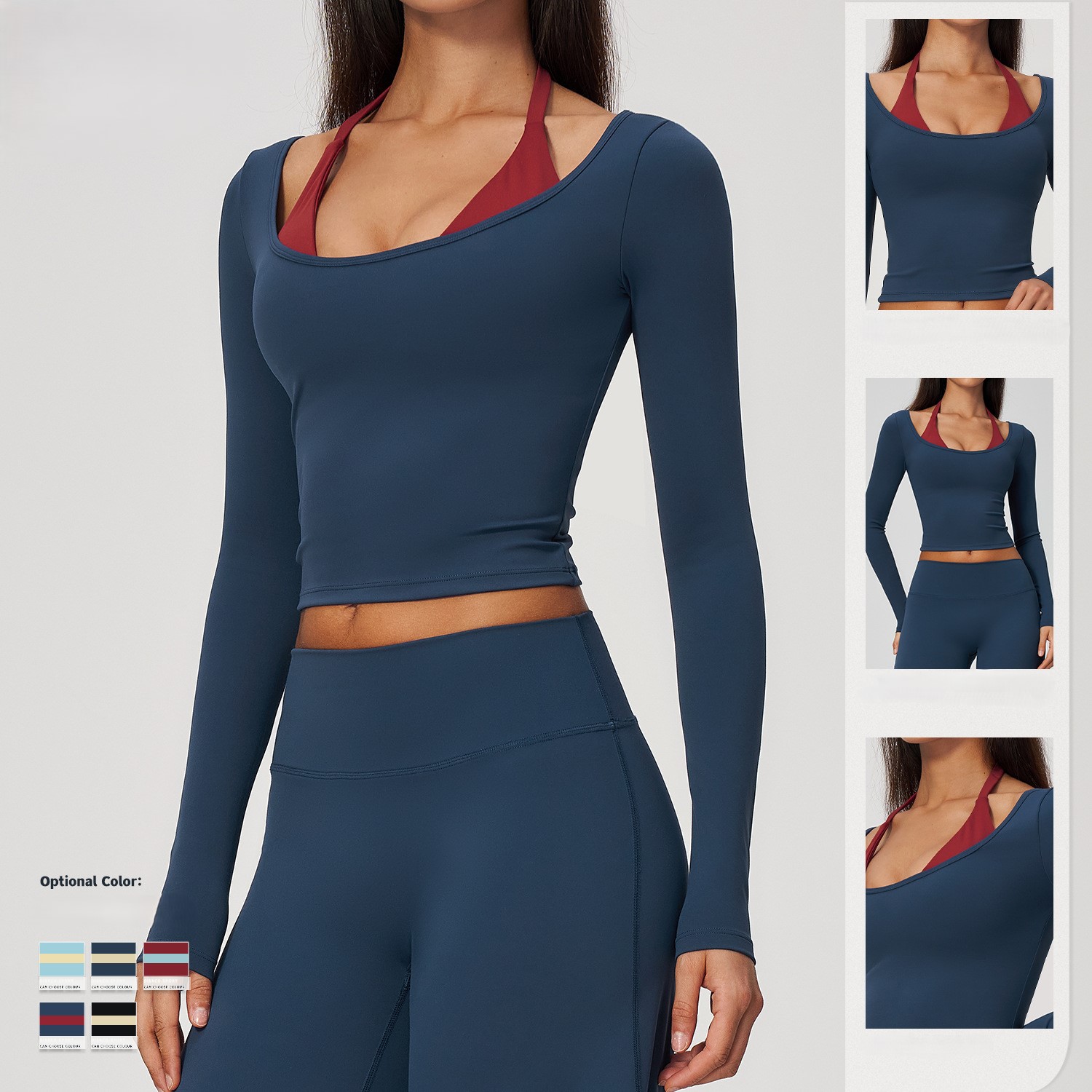 2-in-1 Fake Two Piece Halter Y - đánh giá và giá Yoga Strap Cotton