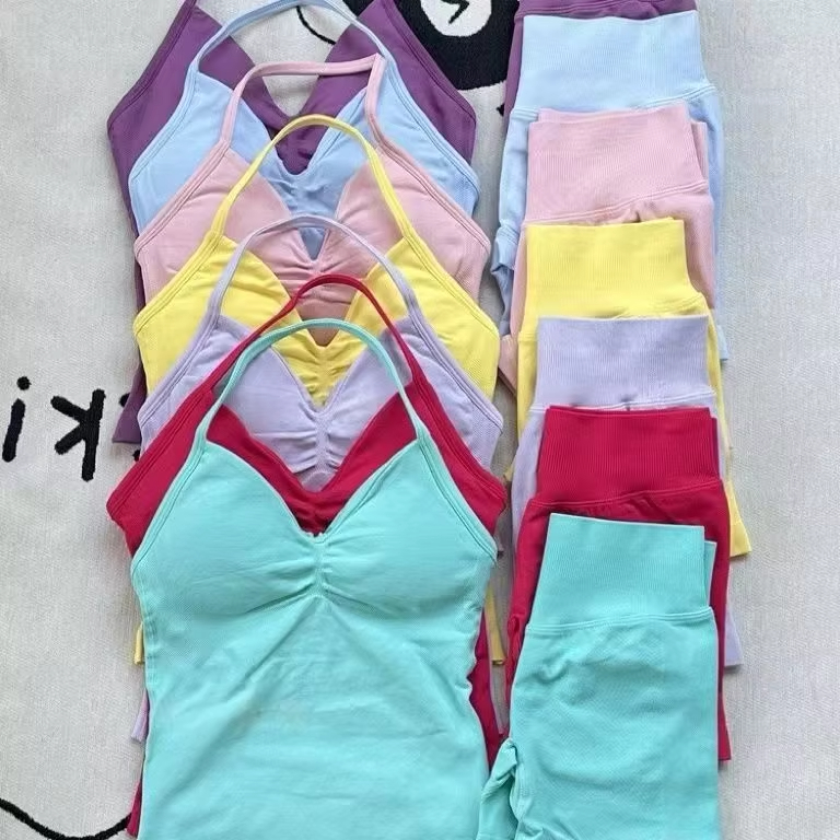 1-2 Pieces Gym Set Women Backl - đánh giá và giá Yoga Strap Cotton