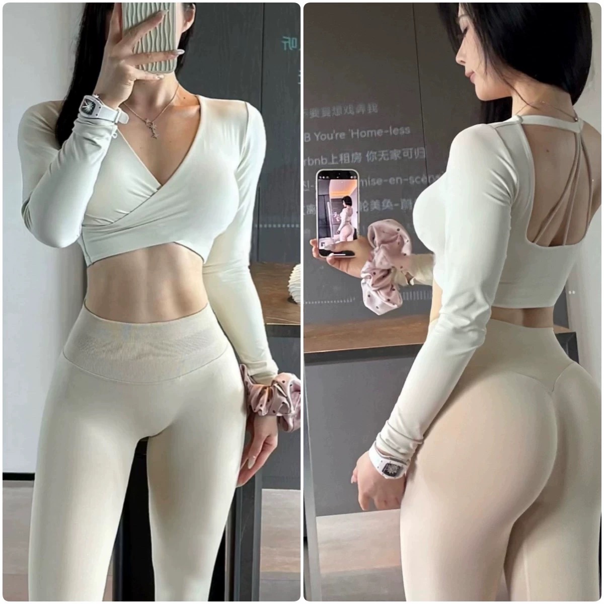 Long-sleeved Yoga Sports Fitne - đánh giá và giá Pilates Yoga Wrap Top