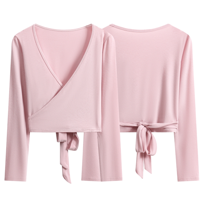 DRUR Long Sleeve Wrap Yoga Top - đánh giá và giá Pilates Yoga Wrap Top