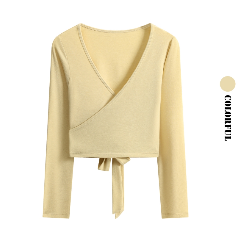 DRUR Long Sleeve Wrap Yoga Top - đánh giá và giá Pilates Yoga Wrap Top
