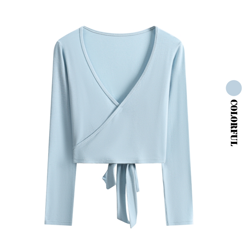 DRUR Long Sleeve Wrap Yoga Top - đánh giá và giá Pilates Yoga Wrap Top
