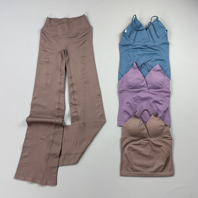 2Pcs Women Seamless Yoga Worko - đánh giá và giá Pilates Yoga Wrap Top
