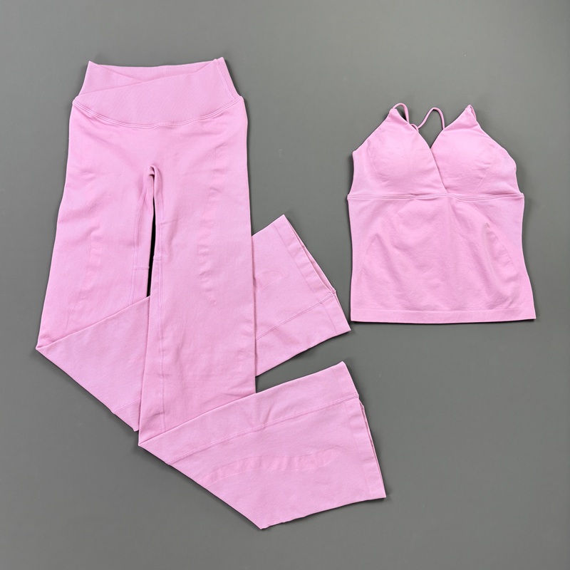 2Pcs Women Seamless Yoga Worko - đánh giá và giá Pilates Yoga Wrap Top